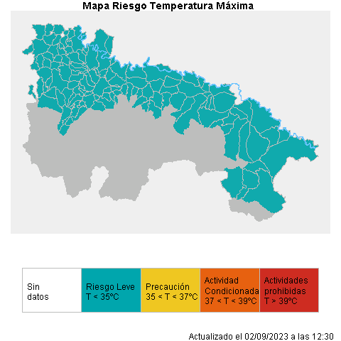 Mapa de riesgo temperatura